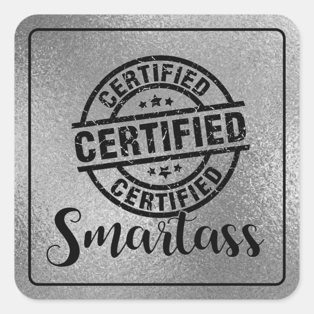 Adesivo Quadrado Cafajeste Certificado (Frente)