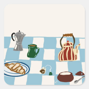 Adesivo Quadrado café