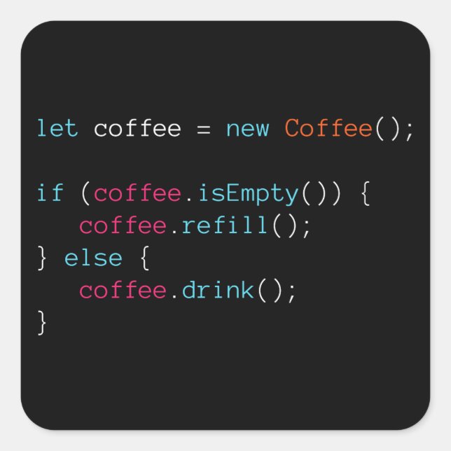 Adesivo Quadrado Café (Frente)