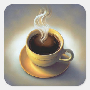 Adesivo Quadrado Café