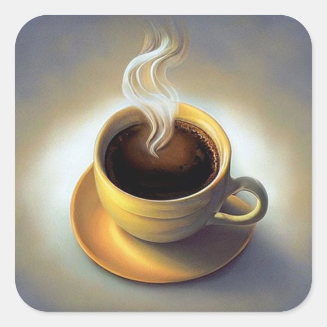 Adesivo Quadrado Café (Frente)