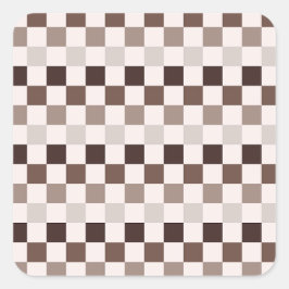 Adesivo Quadrado Cafe Au Lait checkerboard pattern