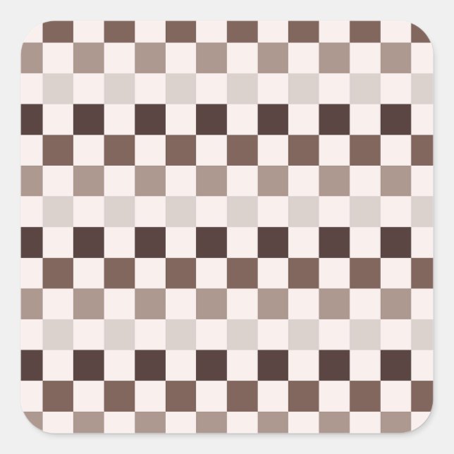 Adesivo Quadrado Cafe Au Lait checkerboard pattern (Frente)