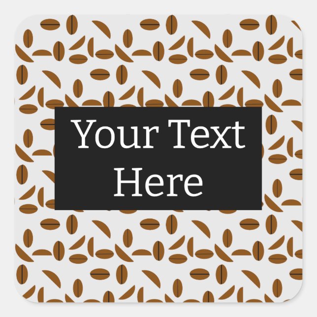 Adesivo Quadrado Café Bean (Frente)