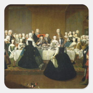 Adesivo Quadrado Café da manhã de casamento