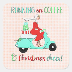 Adesivo Quadrado Café De Natal E Saúde