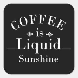 Adesivo Quadrado café é sol líquido