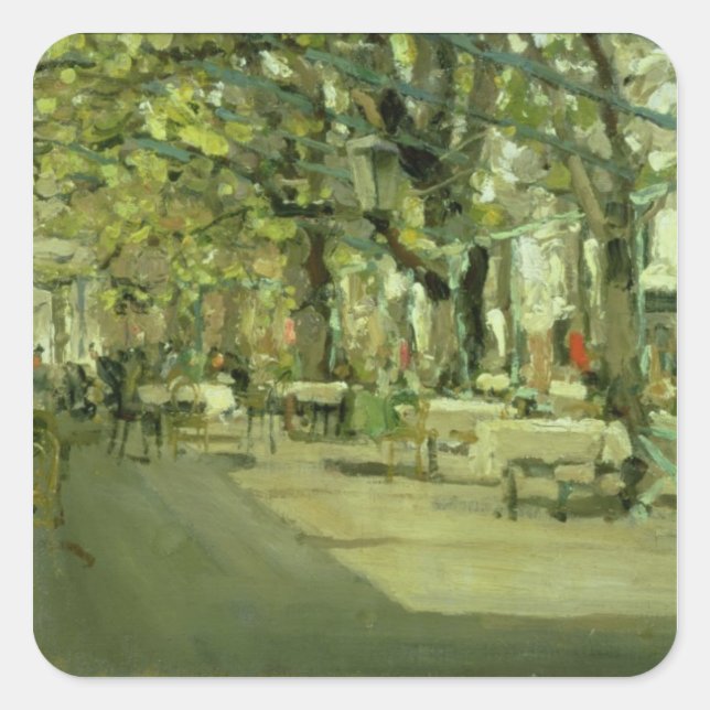 Adesivo Quadrado Café em Ialta, 1905 (Frente)