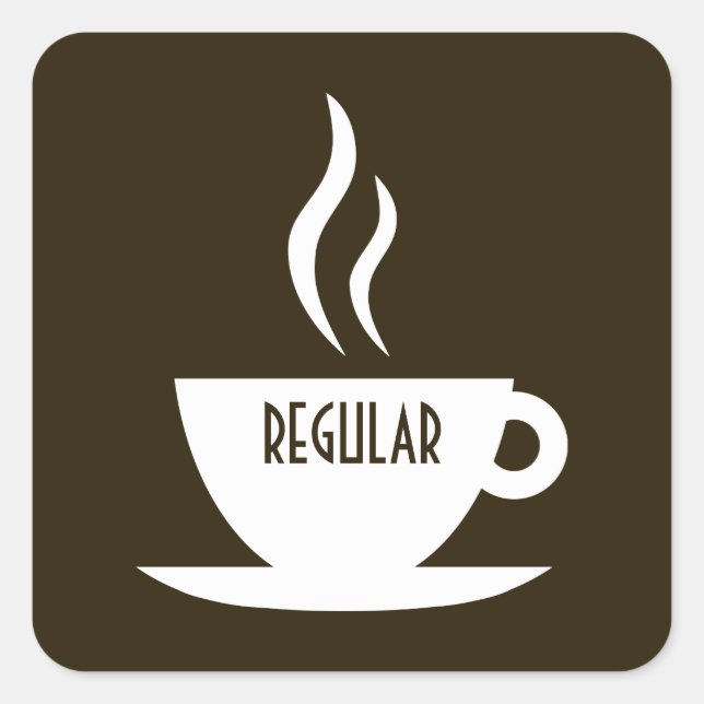 Adesivo Quadrado café mod: regular (Frente)