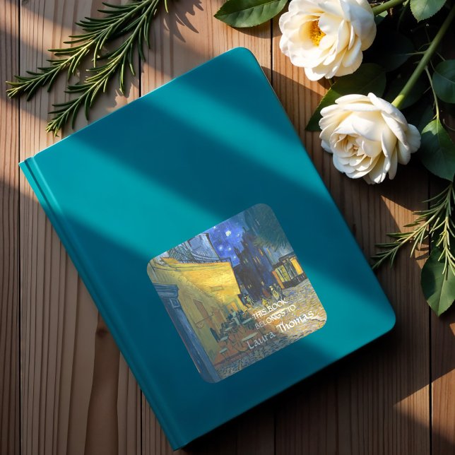 Adesivo Quadrado Café Terrace por Vincent Van Gogh (Criador carregado)