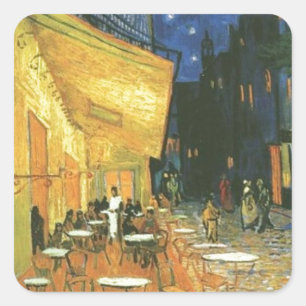 Adesivo Quadrado Cafe Terrace - Vincent van Gogh