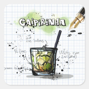 Adesivo Quadrado Caipirinha