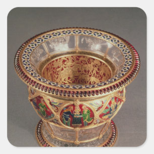 Adesivo Quadrado Caixa com plique-a-jour e cloisonne