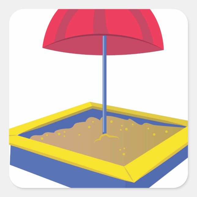 Adesivo Quadrado Caixa de Areia (Frente)