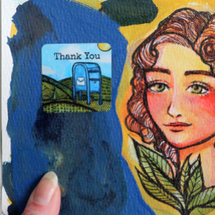 Adesivo Quadrado Caixa de Correio Caixa de Correio Postal