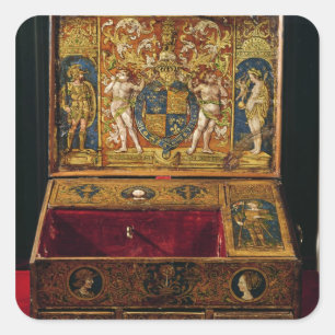 Adesivo Quadrado Caixa de escrevendo ou mesa