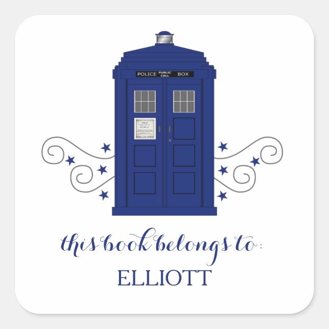 Adesivo Quadrado Caixa de Polícia Enche Stickers (Frente)