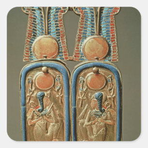 Adesivo Quadrado Caixa unguenta em forma de dupla realeza