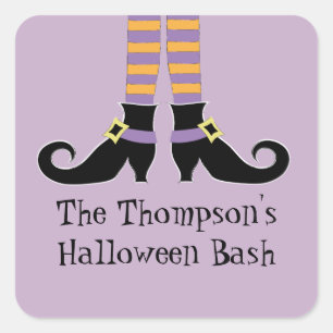 Adesivo Quadrado Calçados de bruxas brancas