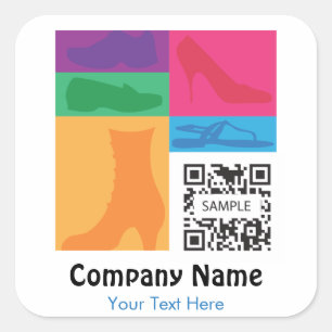 Adesivo Quadrado Calçados de varejo Modelo Sticker