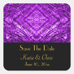 Adesivo Quadrado Caleidoscópio de Vidro Púrpura