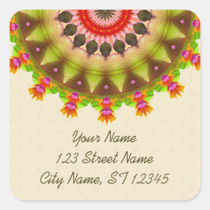 Adesivo Quadrado Caleidoscópio Kooky