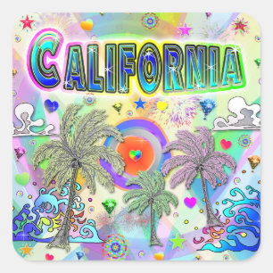 Adesivo Quadrado California Deep Dream Sticker