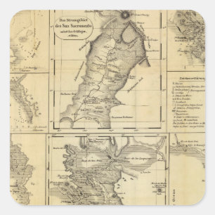 Adesivo Quadrado California Dourado Rush