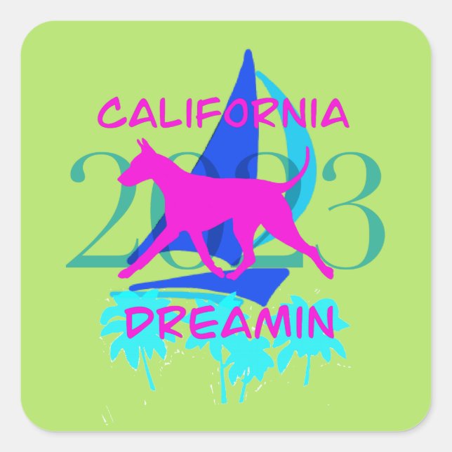 Adesivo Quadrado California Dreamin 2023 Camisas Nacionais AHTCA (Frente)
