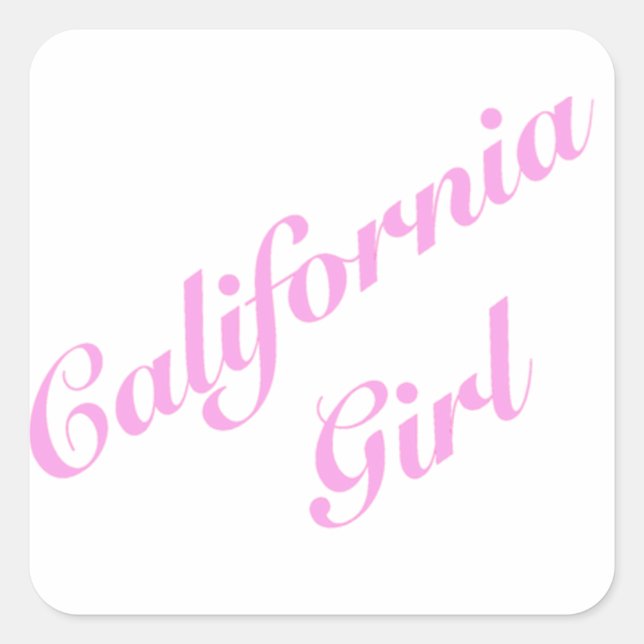Adesivo Quadrado California Girl (Frente)