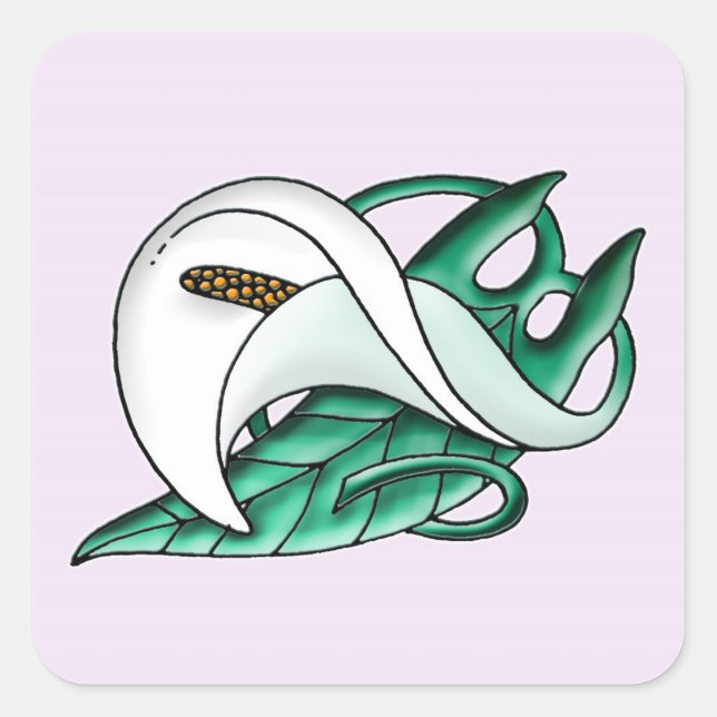 Adesivo Quadrado Calla Lily (Frente)