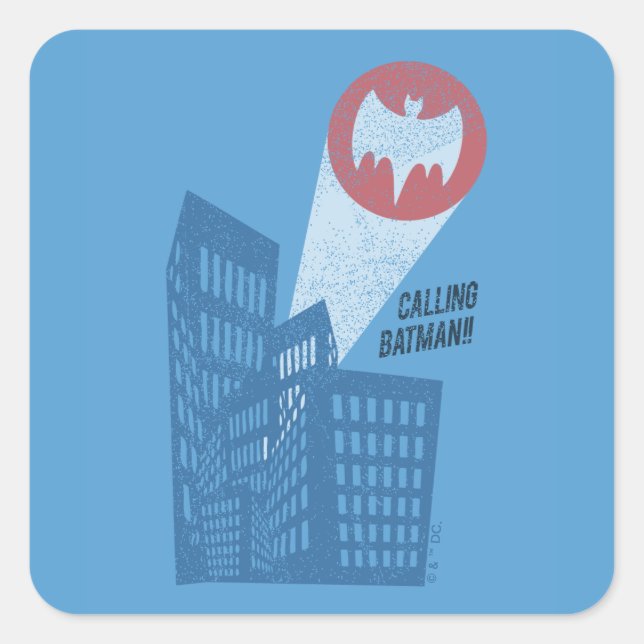 Adesivo Quadrado Calling Batman Bat Symbol Graphic (Frente)