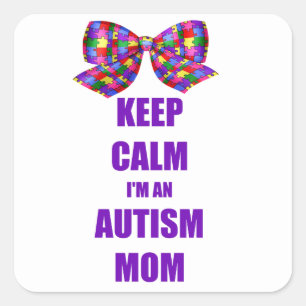 Adesivo Quadrado Calm Autism Mamãe Stickers