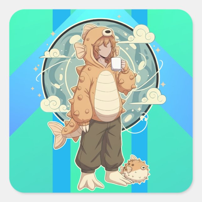 Adesivo Quadrado Calm Before the Puff (Frente)