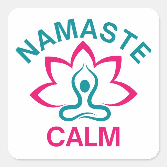 Adesivo Quadrado Calm de Namaste (Frente)