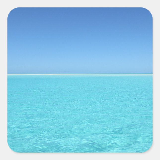 Adesivo Quadrado Calm Ocean Stickers (Frente)