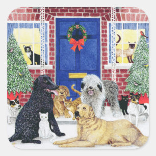 Adesivo Quadrado Calor de Natal