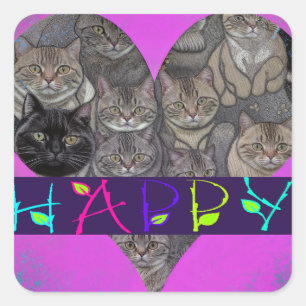 ADESIVO QUADRADO CAMADAS FELIZES T-SHIRT