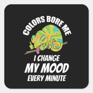 Adesivo Quadrado Camaleão - As cores são chatas