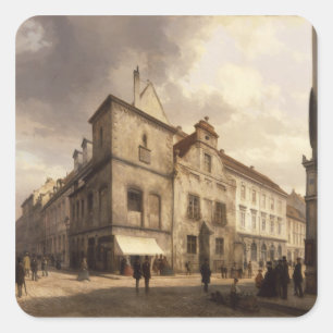 Adesivo Quadrado Câmara municipal velha de Berlim, 1867