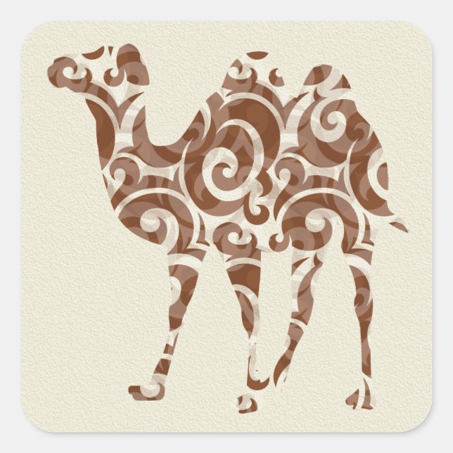 Adesivo Quadrado Camelo bege (Frente)