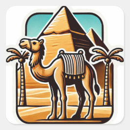 Adesivo Quadrado Camelo Deserto Marrom Resiliente