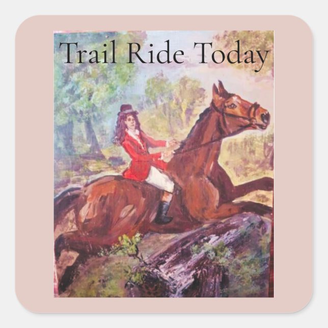 Adesivo Quadrado caminhada hoje (Frente)