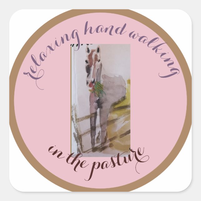 Adesivo Quadrado caminhada relaxante (Frente)