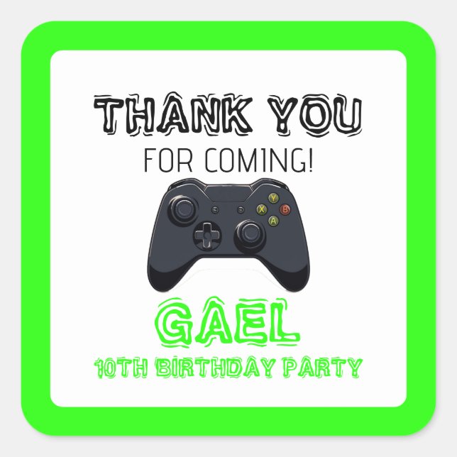 Adesivo Quadrado Caminhão de Jogo de Jogo Verde (Frente)