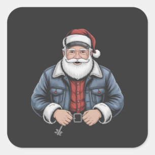 Adesivo Quadrado Caminhão Engraçado de Natal