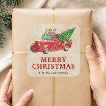 Caminhão Vermelho Antigo de Natal