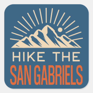 Adesivo Quadrado Caminhe pelas Montanhas de San Gabriel Califórnia