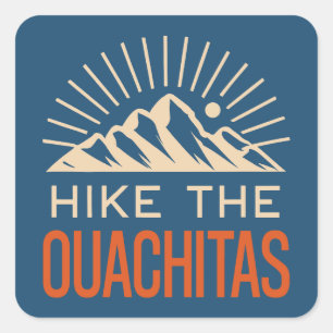 Adesivo Quadrado Caminhe pelas Montanhas Ouachita Arkansas Sunburst