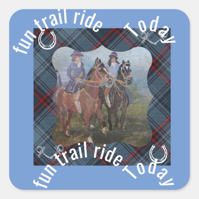 Adesivo Quadrado Caminho divertido hoje, Sticker (Frente)